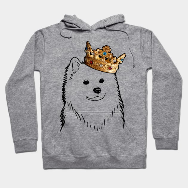 American Eskimo Dog King Queen Wearing Crown Hoodie by millersye